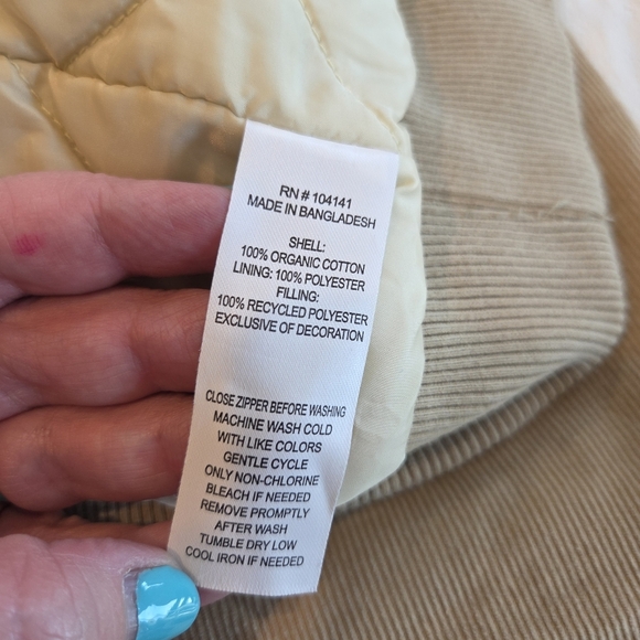 Alpine Design Women's Corduroy Quilted Full Zip Hoodie Medium New Outdoor Hike - Picture 12 of 14